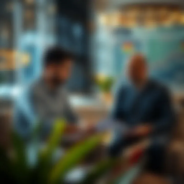 The Future of Investment in UAE Markets Investors analyzing market trends and opportunities in a modern setting