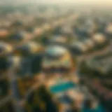 Aerial view of Mohammed Bin Rashid City showcasing its sprawling greenery and modern architecture