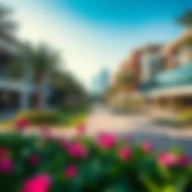 Vibrant recreational area in Mohammed Bin Rashid City featuring lush landscapes and leisure facilities