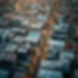 Aerial view of Muwailih showcasing urban development