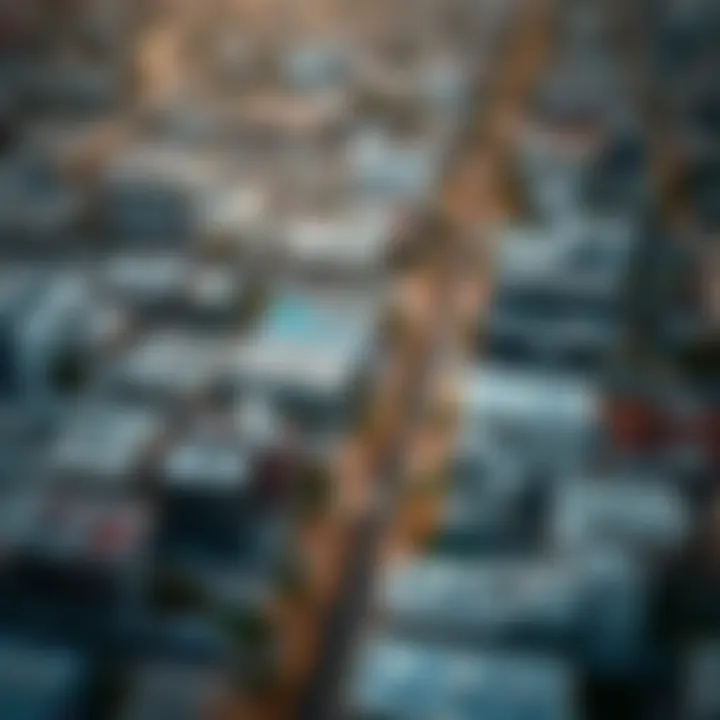 Aerial view of Muwailih showcasing urban development