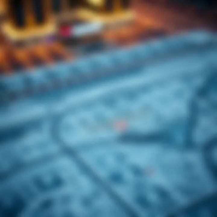 A detailed map illustrating the strategic location of Nasser Square within Dubai's urban landscape