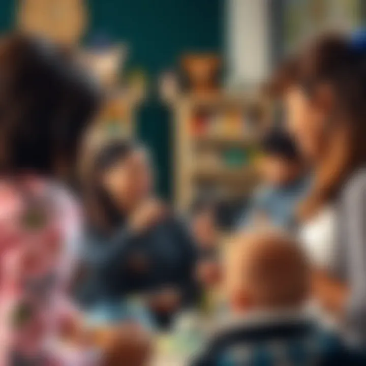 A community engagement event at a nursery, illustrating collaboration between families and educators.
