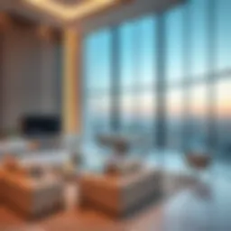 Modern architectural design of a new residential building in Dubai