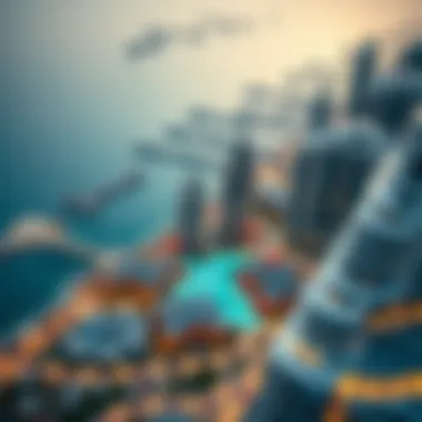 Map highlighting the location of new luxury developments in Jumeirah Beach Residence