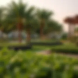 A lush green park in Park Greens community showcasing modern landscaping