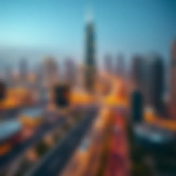 Strategic Location on Sheikh Zayed Road Panoramic view of Sheikh Zayed Road highlighting Park Place Tower's strategic location