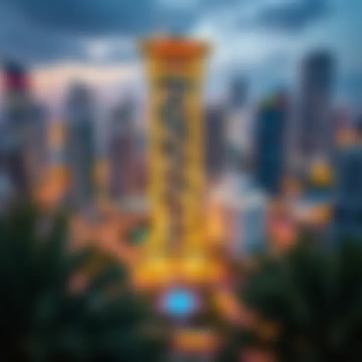 Vibrant Urban Landscape of Park Place Tower Vibrant urban landscape surrounding Park Place Tower