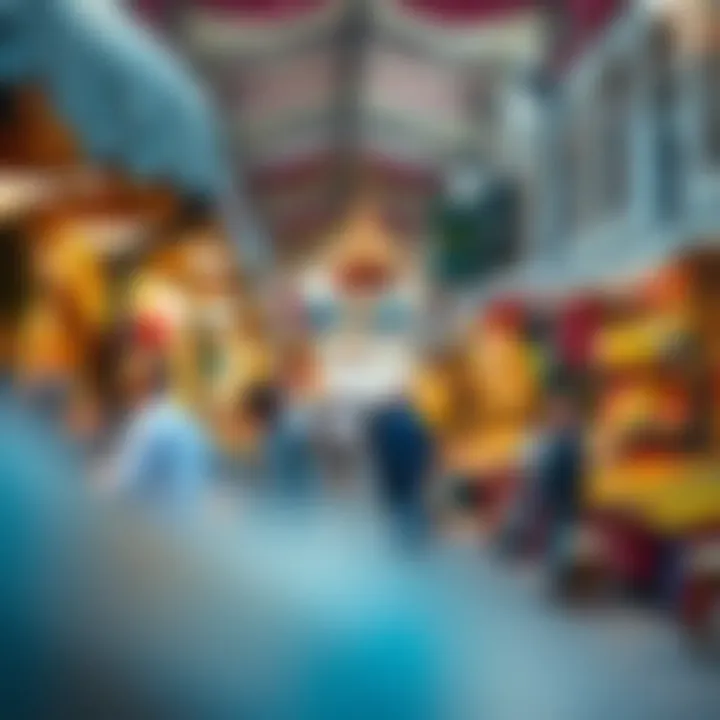 A scenic view of a bustling market scene during Ramadan in Dubai