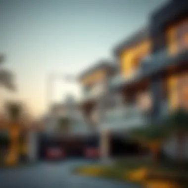 Luxurious residential properties showcasing modern architecture in Dubai