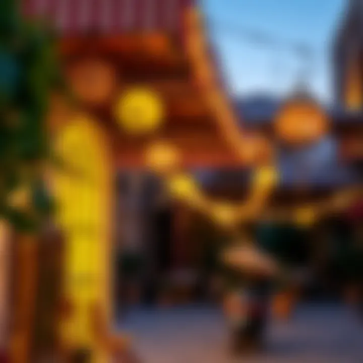 Traditional Ramadan decorations in a vibrant Dubai neighborhood