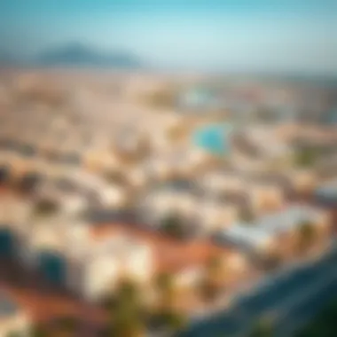 Aerial view of Bani Yas showcasing diverse residential properties