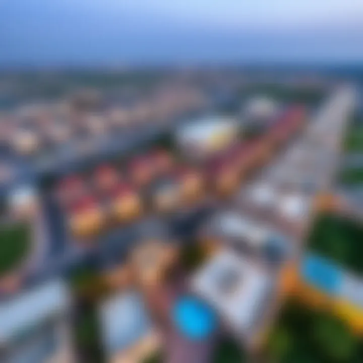 Aerial view of Al Ain showcasing its distinct architecture and lush landscapes