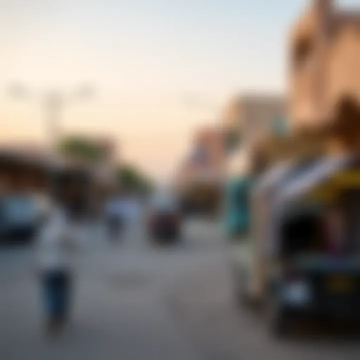 A vibrant street scene reflecting local culture and community in Al Ain