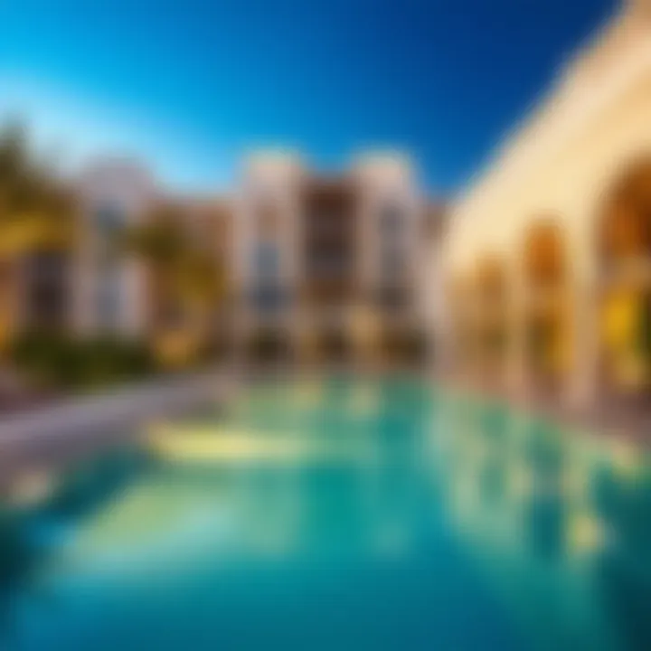 Luxurious amenities at Rufi Gardens including a swimming pool