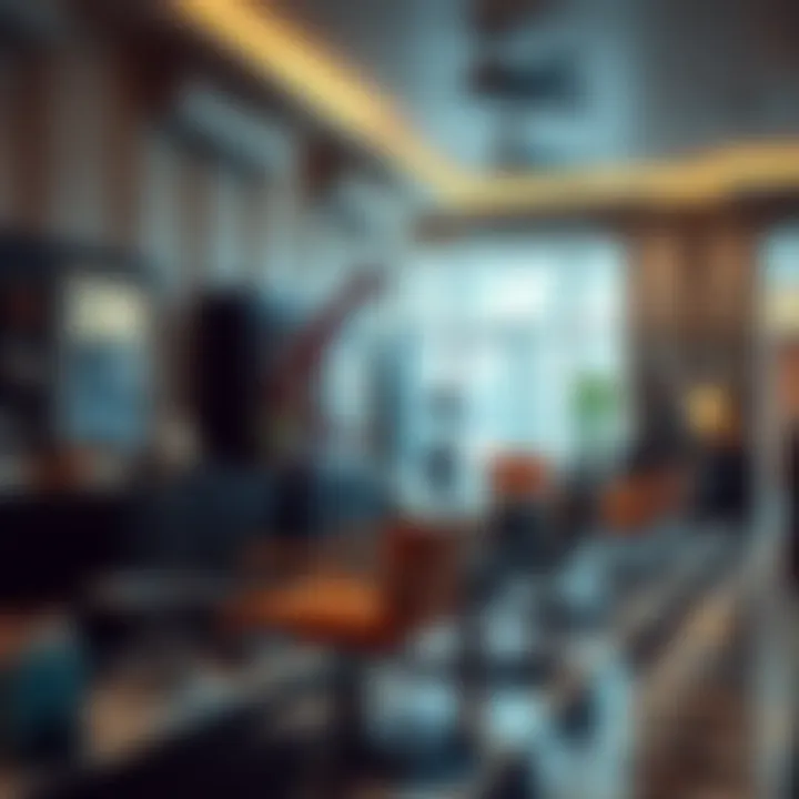 Diverse salon equipment and furnishings