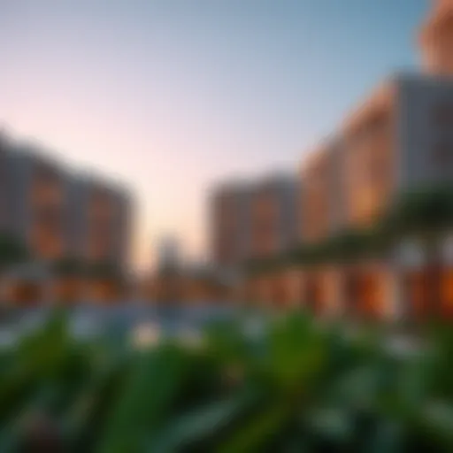 Modern Architecture of Savoy Park Hotel Apartments A panoramic view of Savoy Park Hotel Apartments showcasing its modern architecture.