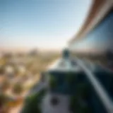 Panoramic view of Sharjah Al Ghafia showcasing modern architecture and green spaces