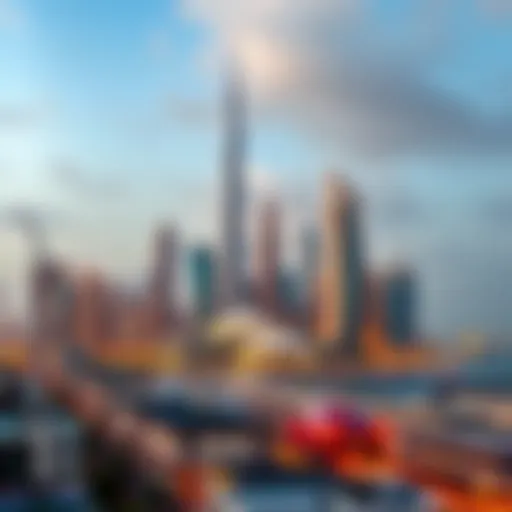 Dubai Skyline with شركة شوبا Developments Stunning skyline view of Dubai featuring شركة شوبا's architectural marvels