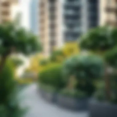 Sustainable building practices in شركة شوبا projects with greenery