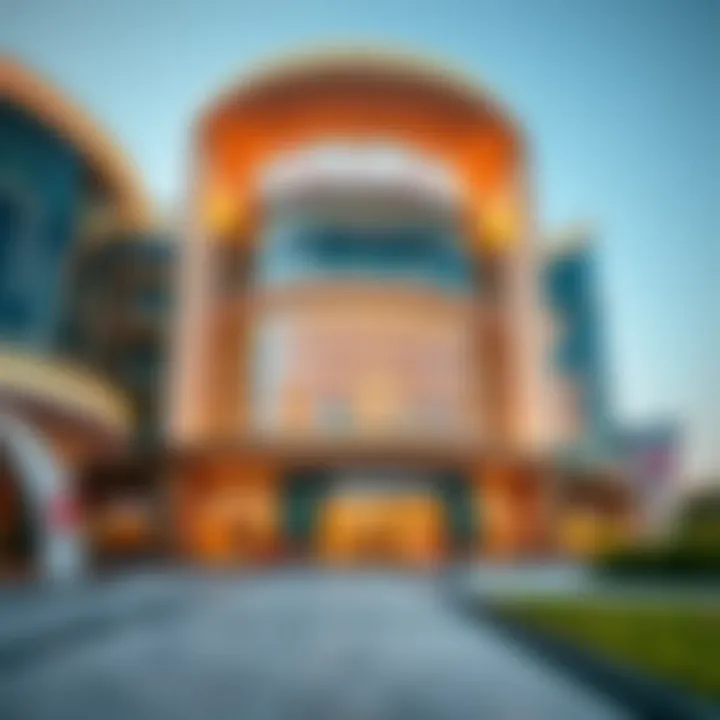 Architectural Marvel of Sparkiz Al Khalidia Mall Stunning exterior view of Sparkiz Al Khalidia Mall showcasing its modern design