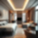 Stylish studio hotel interior showcasing modern design