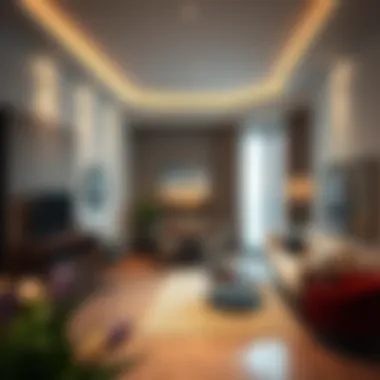 Cozy studio interior showcasing modern design