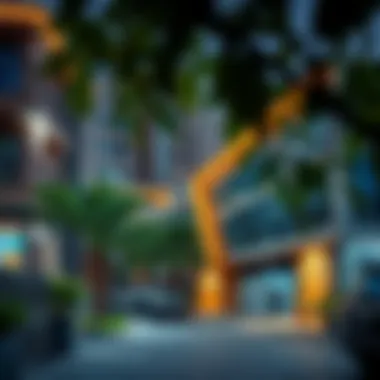 Trendy Neighborhood in Dubai Trendy Dubai neighborhood with amenities