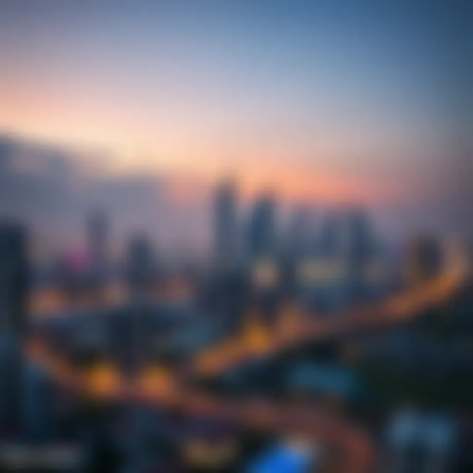 Stunning skyline view of Rashidiya, Dubai