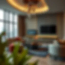 Luxurious apartment interior showcasing modern design