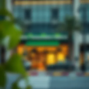 Convenient transportation options outside a shopping center