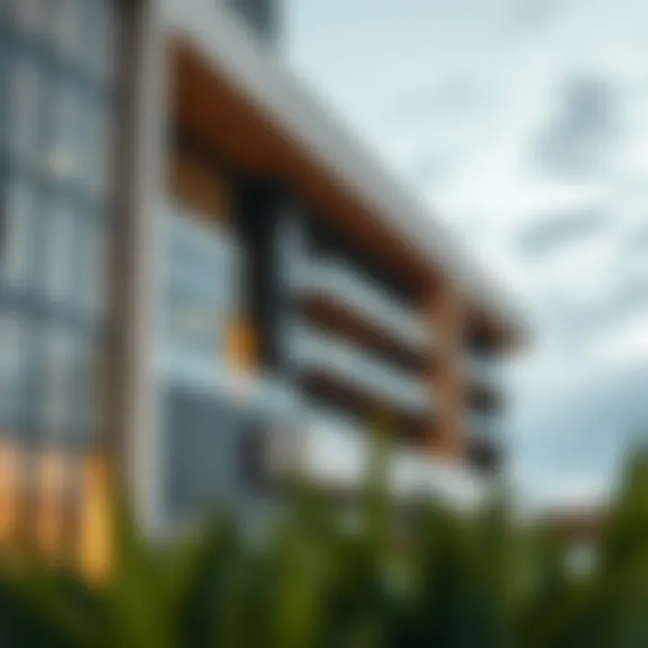 Modern Architectural Design of The Cove Building Architectural view of The Cove Building showcasing modern design