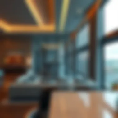 Luxury Living Spaces in The Cove Building Luxurious interior of an apartment in The Cove Building