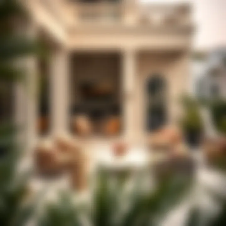 Elegant terrace with outdoor seating