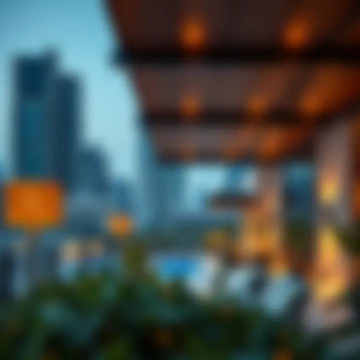 Innovative terrace architecture in urban setting