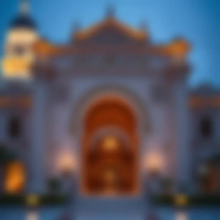 Architectural details of cultural landmarks in Falconcity