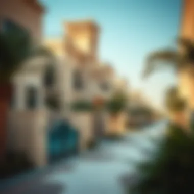 Exclusive Neighborhood of Luxury Properties in Dubai Exclusive neighborhood showcasing luxury properties in Dubai