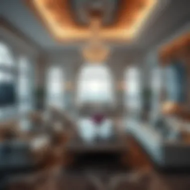 Luxurious interior design showcasing opulence
