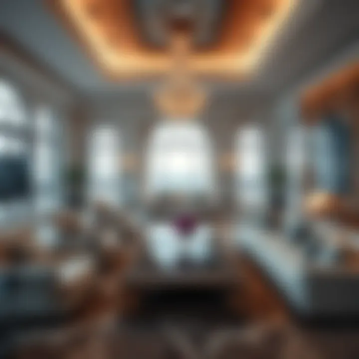 Luxurious interior design showcasing opulence