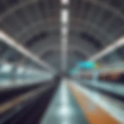 The architectural elegance of a Dubai metro station.