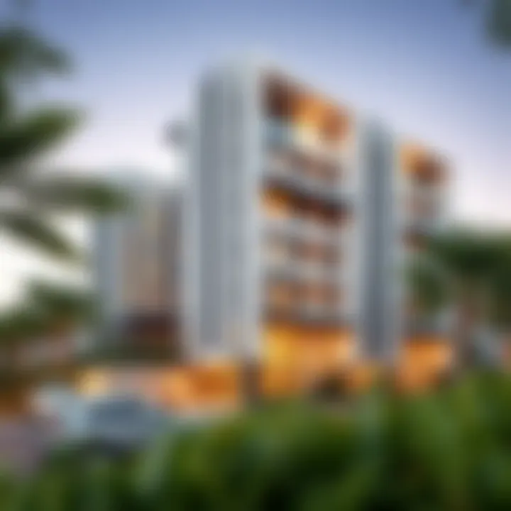 A modern residential building exemplifying contemporary living in the Mushrif area.