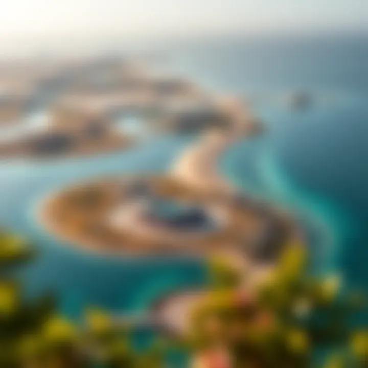 Interconnected Landscapes of Lanai Island and Tilal Al Ghaf Aerial view of the interconnected landscapes of Lanai Island and Tilal Al Ghaf