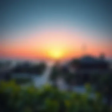 Lush Community Spaces at Tilal Al Ghaf Stunning sunset over Tilal Al Ghaf highlighting its lush community spaces