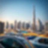 Dubai's Iconic Skyline A scenic view of Dubai's skyline reflecting modern architecture