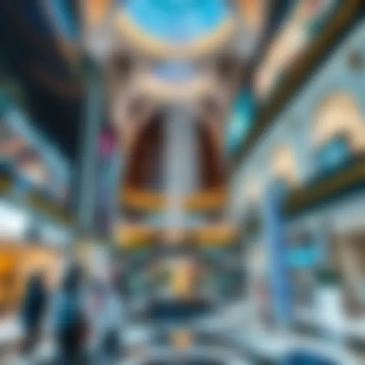 Luxurious interior of the Dubai Mall highlighting its architectural beauty