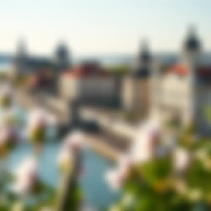 Scenic view of the Danube River with historic architecture