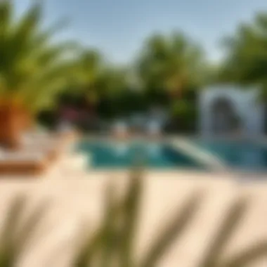 Garden and Pool Area Beautiful garden and pool area of a villa