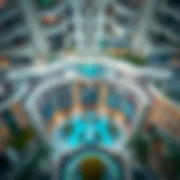 Aerial view of Vox Emirates Mall showcasing its architecture