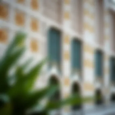 Facade Design of Yas 1 Close-up of Yas 1's facade highlighting intricate design elements