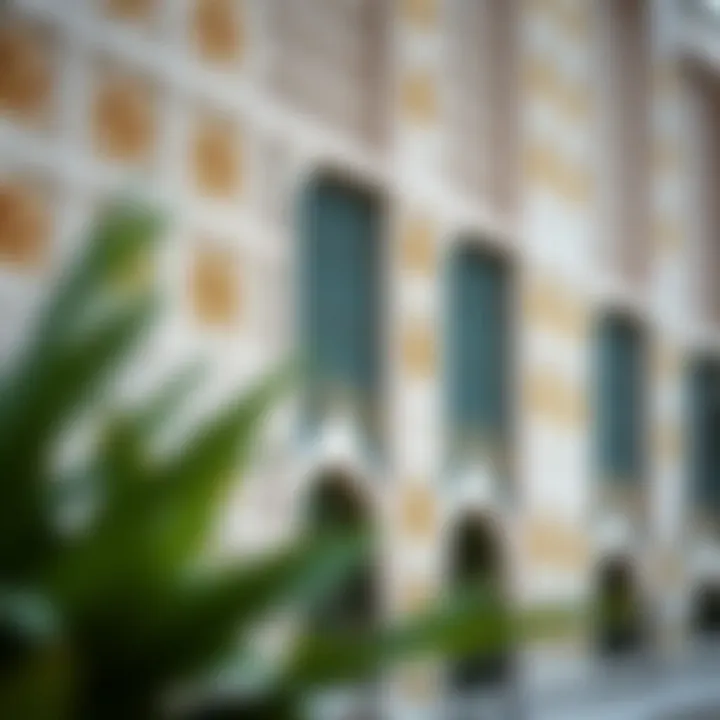 Facade Design of Yas 1 Close-up of Yas 1's facade highlighting intricate design elements